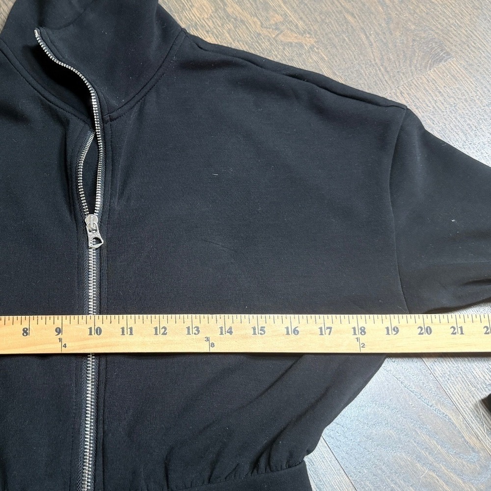 Varley Annika Playsuit Romper Black DoubleSoft Half Zip Long Sleeve XS - Picture 5 of 8